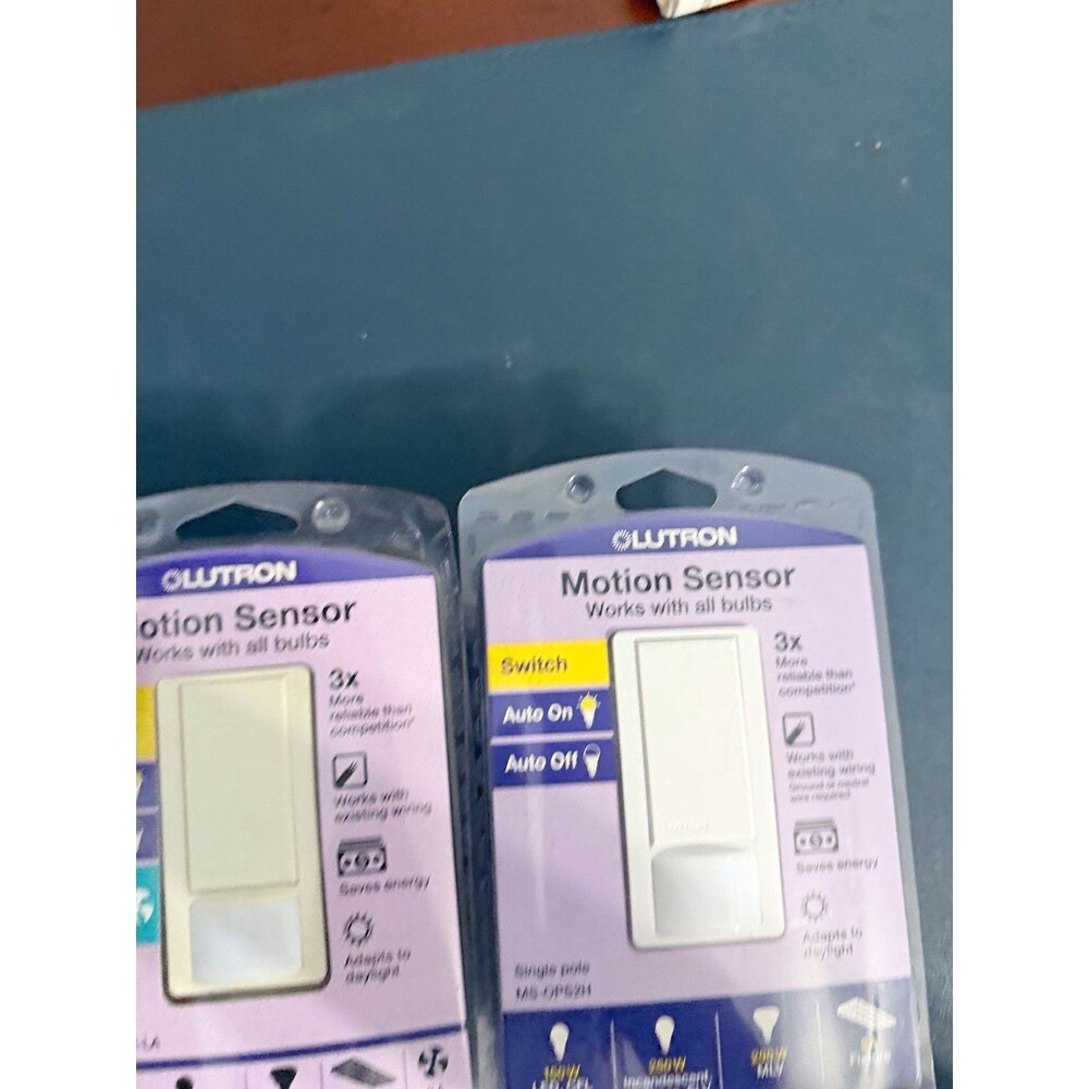 Lutron Motion/PIR Sensor Wall Switch, Wired Hardwired 120V White MS-OPS2
